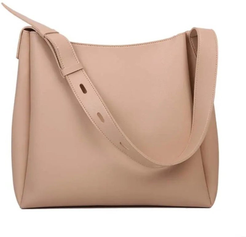 Osman Beige PU Leather Tote Bag for Women - Image 2